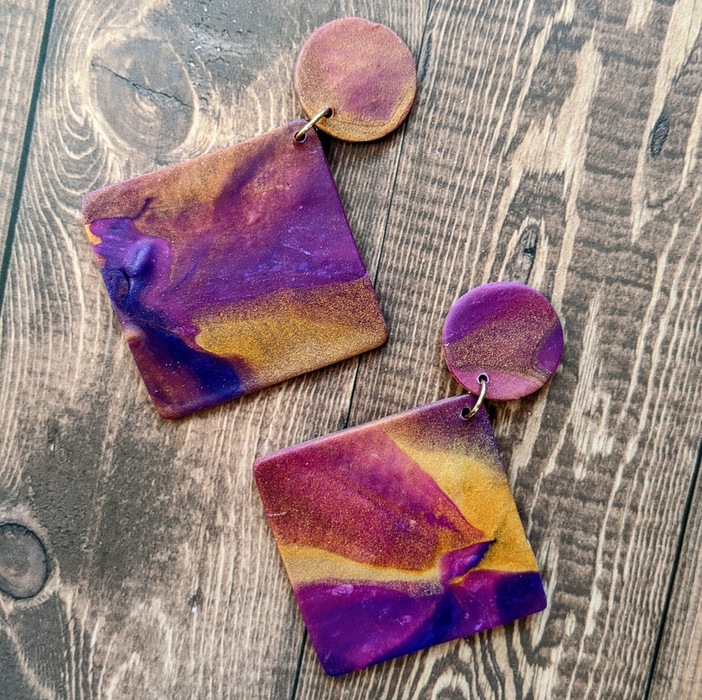 Polymer clay earrings 3 for $30